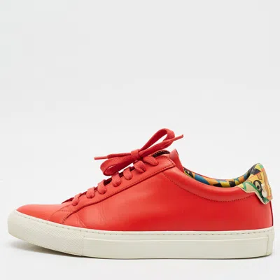 Pre-owned Givenchy Urban Street Size 39 Red Leather Lace Up Sneakers