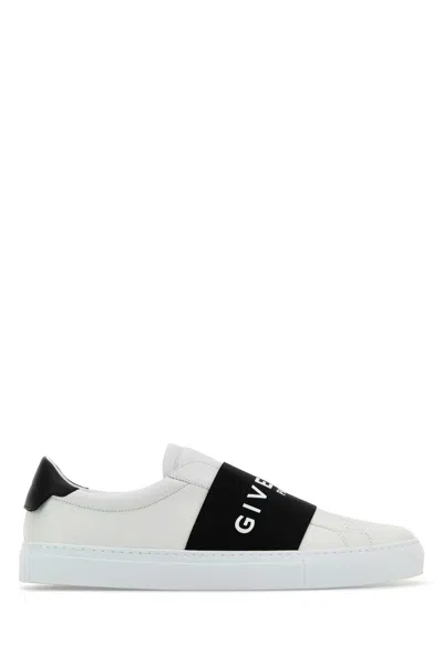 Givenchy Urban Street Leather Sneakers With Elastic Band In White