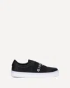Givenchy Calfskin Leather Sneakers With Printed Logo And Contrasting Sole In Black