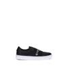 Givenchy Calfskin Leather Sneakers With Printed Logo And Contrasting Sole In Black