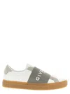 Givenchy Urban Street Sneakers In Leather And Suede With Elastic In Gray