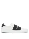 Givenchy Urban Street Sneakers In Leather With Elastic Band In White
