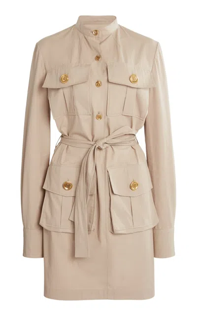 Givenchy Taupe Safari Dress In Poplin In Beige