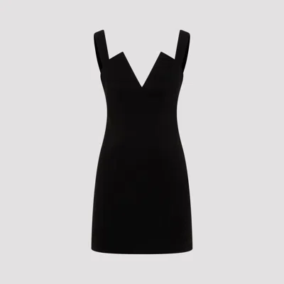 Givenchy V-collar Mini Dress In Black