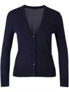 Givenchy 4g Crochet V-neck Cardigan In Blue