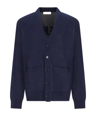 Givenchy V-neck Button-up Cardigan In Blue
