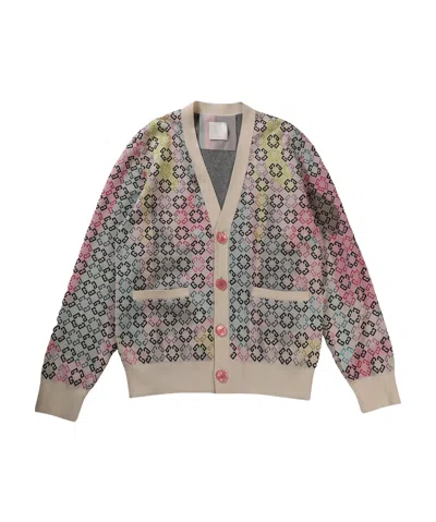 GIVENCHY MULTICOLOR CARDIGAN IN MONOGRAM 72 COTTON