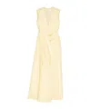 Givenchy V-neck Draped Evening Dress In Satin In Neutral
