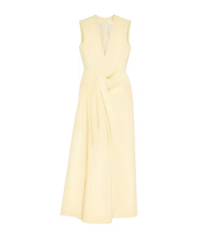 Givenchy V-neck Draped Evening Dress In Satin In Neutral