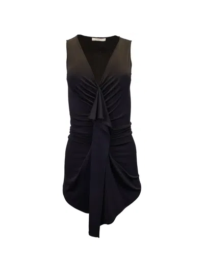 Pre-owned Givenchy V-neck Draped Top In Black