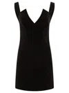 Givenchy V-collar Mini Dress In Black