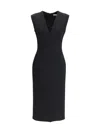 Givenchy Women V-neck Pencil Dress In Black