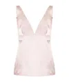 Givenchy V-neck Satin Top In Pink