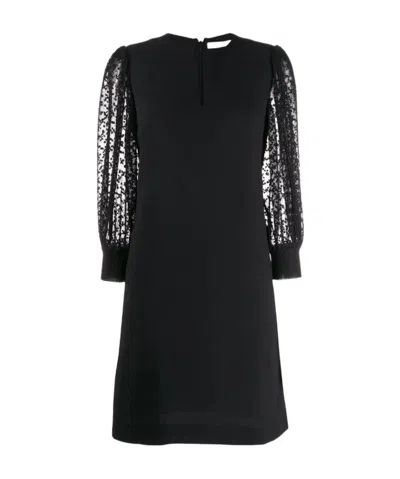 Givenchy V-neck Shift Dress In Black