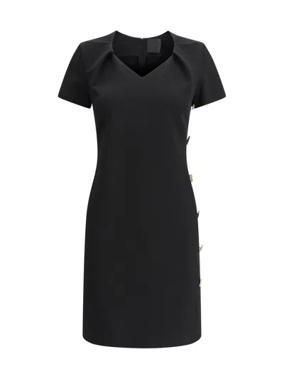Givenchy Robe En Punto Milano À Boutons In Black