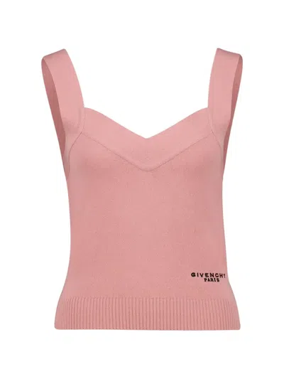 Givenchy V-neck Sleeveless Top In Pink