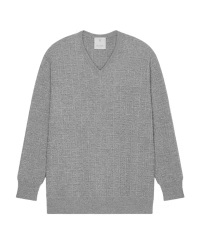 Givenchy V-neck Sweater In Gray