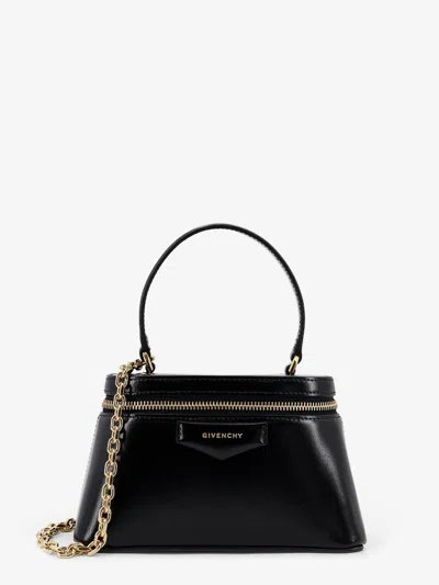 Givenchy Vanity Antigona Leather Handbag With Lettering Logo On The Front In Black