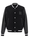 Givenchy Black Jacket With 4g Motif On Front In Wool And Tech Fabric Blend Man