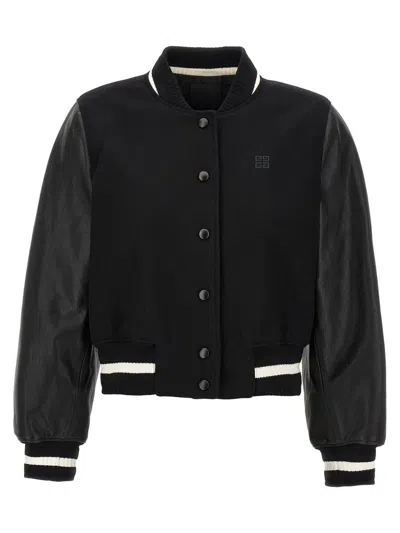 Givenchy 'varsity' Bomber Jacket In Brown