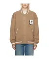 Givenchy Cashmere Varsity Cardigan In Nude