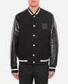 Givenchy Black Jacket With 4g Motif On Front In Wool And Tech Fabric Blend Man In Black