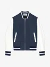 Givenchy Bicolor Cotton Varsity Jacket In Blue