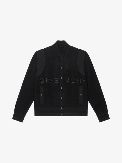 Givenchy Blouson Varsity  En Laine In Black