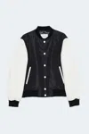 Givenchy Satin Varsity Jacket With Ribbed Trim And Button-front In Navy