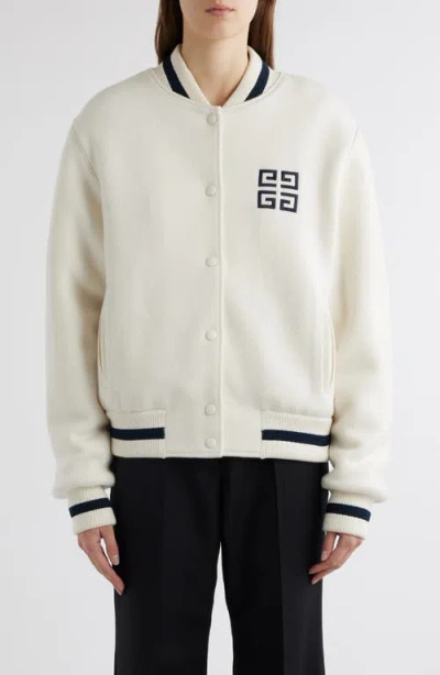 Givenchy Iovry Wool Bomber Jacket In Neutral