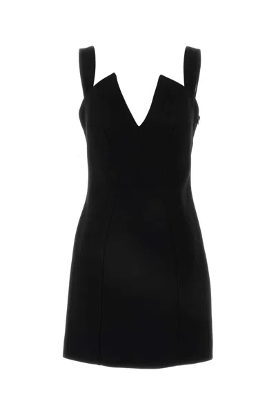 Givenchy V-collar Mini Dress In Black