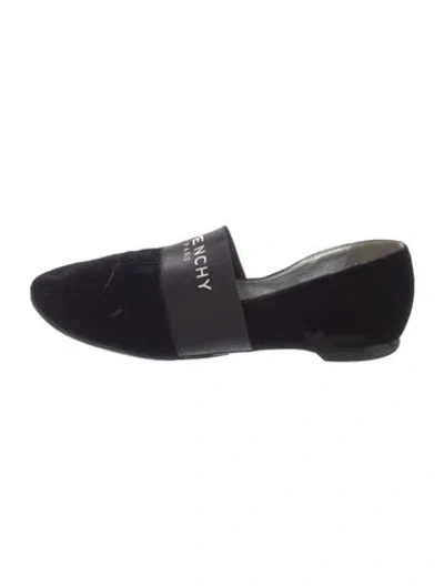 Pre-owned Givenchy Velvet Ballet Flats In Black