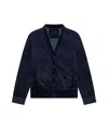 Givenchy Cardigan In Monogram 72 Velvet In Dark Blue