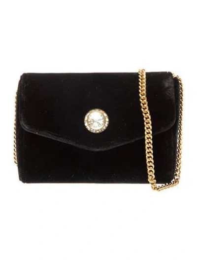 Pre-owned Givenchy Velvet Crossbody Bag In Black