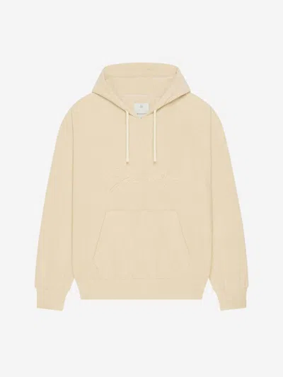 Givenchy Velvet Hooded Sweatshirt In Neutral