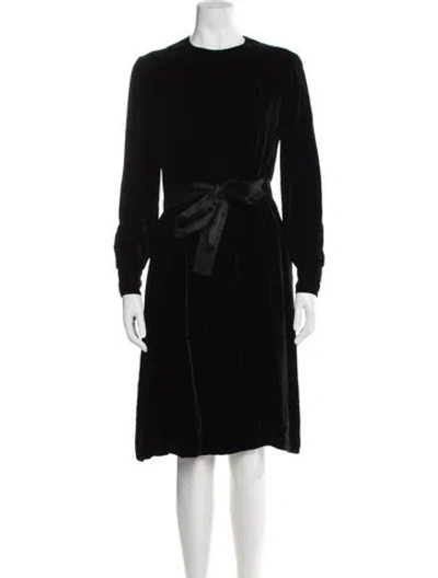 Pre-owned Givenchy Velvet Knee-length Dress In Black