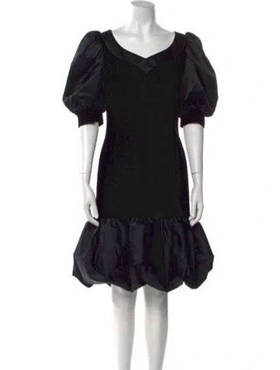 Pre-owned Givenchy Velvet Knee-length Dress In Black