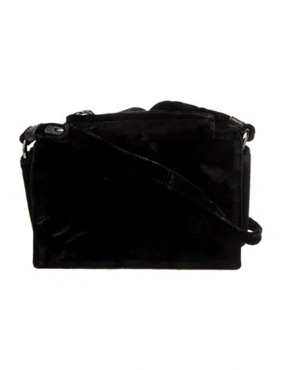 Pre-owned Givenchy Velvet Messenger Bag Vintage In Black