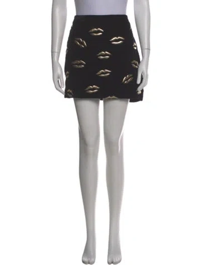 Pre-owned Givenchy Velvet Mini Skirt In Black