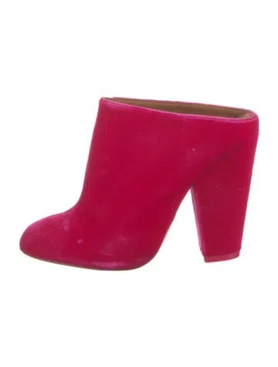 Pre-owned Givenchy Velvet Mules In Pink