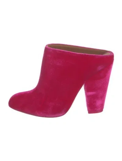 Pre-owned Givenchy Velvet Mules In Pink