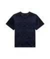 Givenchy Navy Monogram 72 Velvet T-shirt In Black
