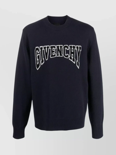 Givenchy Versatile Crewneck Knitwear With Long Sleeves In Blue