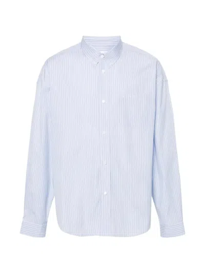 Givenchy Vertical-stripe Long-sleeve Shirt In Blue