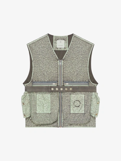 Givenchy Vest With Crackled Effect In Medium Grey