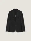 Givenchy Single-breasted Fitted Checked Jacket In Wool In Black