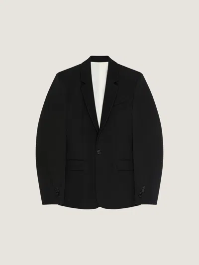 Givenchy Veste Architecturale Simple Boutonnage En Laine In Black