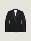 Givenchy Veste Double Boutonnage Cocoon En Laine Avec Coutures Apparentes In Black