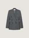 Givenchy Double-breasted Jacket In Wool In Black