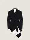 Givenchy Veste Drapée En Laine In Black